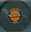 After a move accross the river from Nebraska to Iowa the Omaha Lancers changed to the River City (Council Bluffs) Lancers. The name never realy went over well as the base of Lancer fandom was still in Omaha. Now refered to again as the Omaha Lancers the new logo no longer denotes a home city.